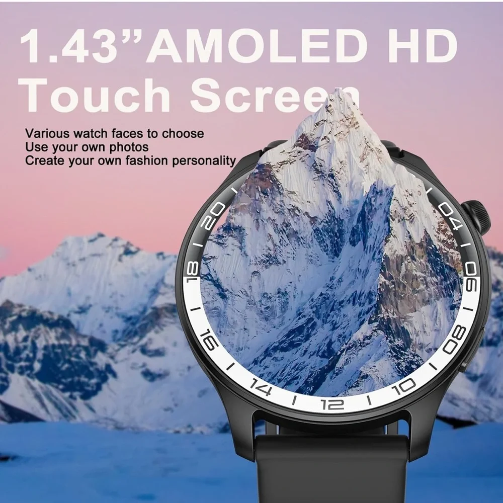 Smartwatch Watch, 40mm AMOLED Touchscreen, Men’s\Women’s with Black Band, New